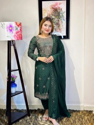 Real Nc Stone Party Wear Dresses DL