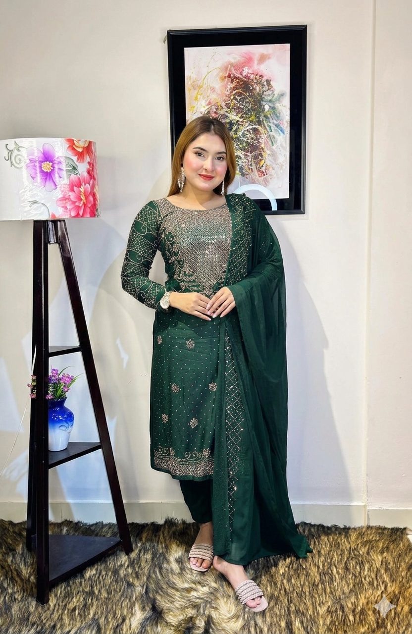 Real Nc Stone Party Wear Dresses DL