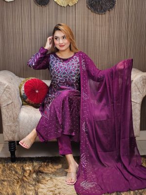 Luxury Peacock Party Wear Stone Design