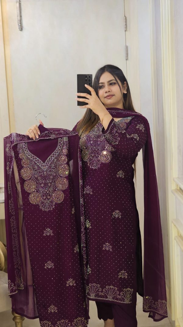 Premium Mandala Stone Party Wear - Image 2