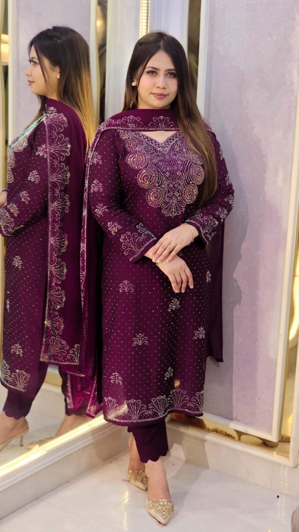 Premium Mandala Stone Party Wear - Image 3