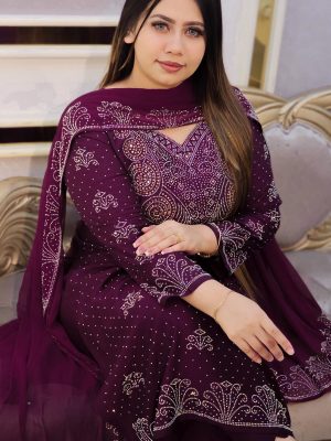 Premium Mandala Stone Party Wear
