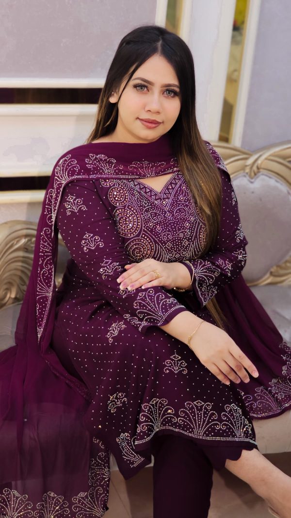 Premium Mandala Stone Party Wear
