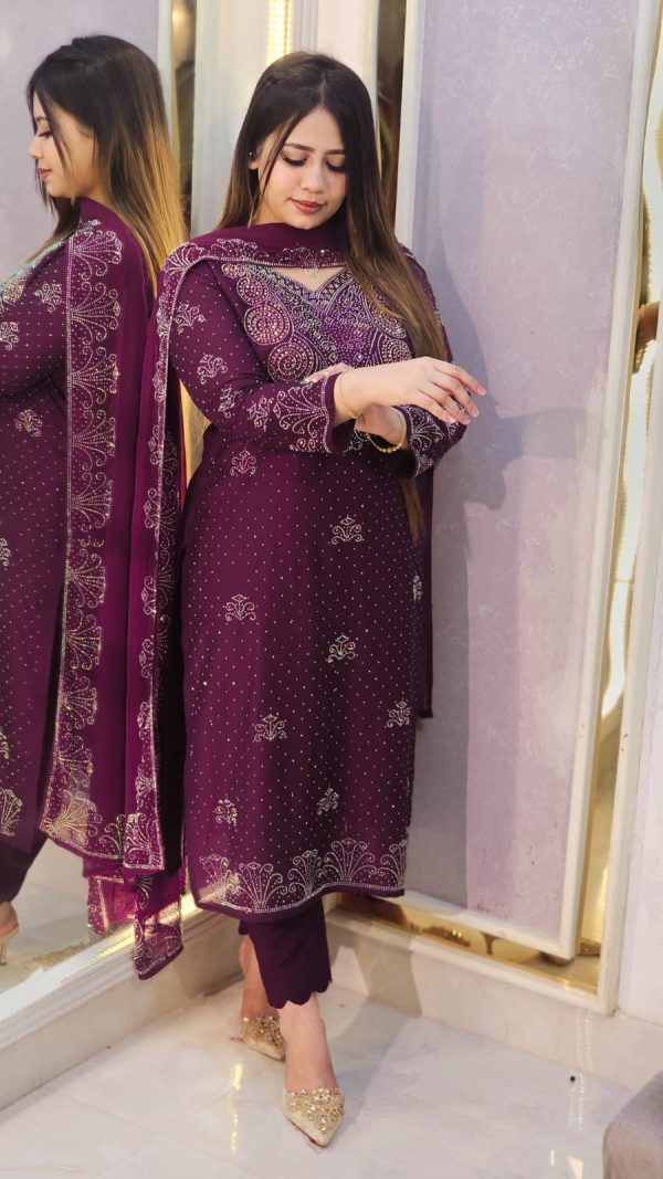 Premium Mandala Stone Party Wear - Image 5