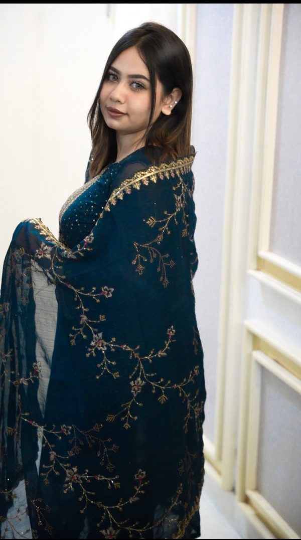Purple Embroidery Dress - Image 6