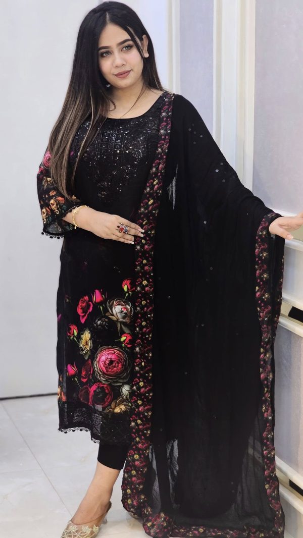 Royal Black Party Wear  Dresses