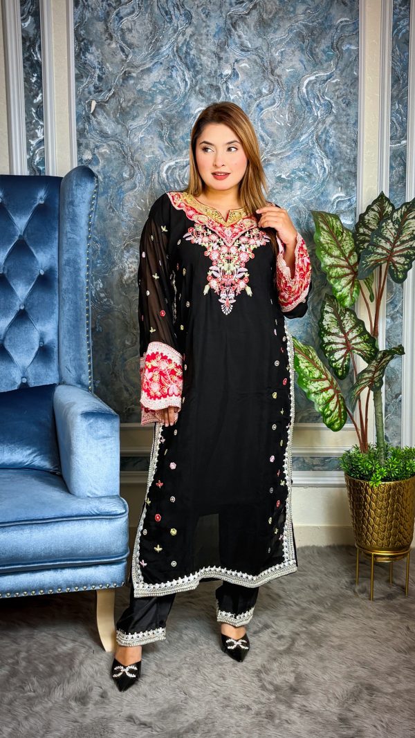 Pakistani Inspired Ethnic Party Dress - Image 4
