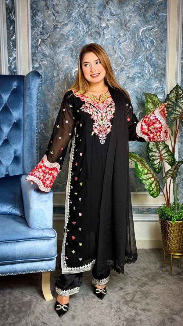 Pakistani Inspired Ethnic Party Dress - Image 6