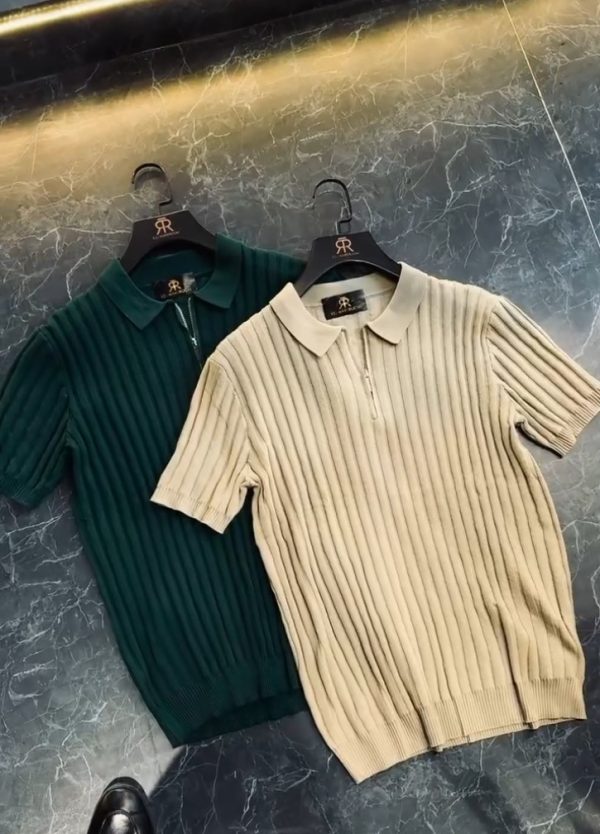 OLD MONEY KNITTED ZIP POLO - Image 3