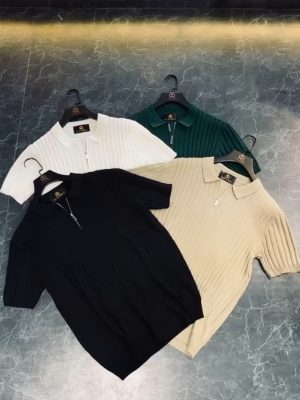OLD MONEY KNITTED ZIP POLO