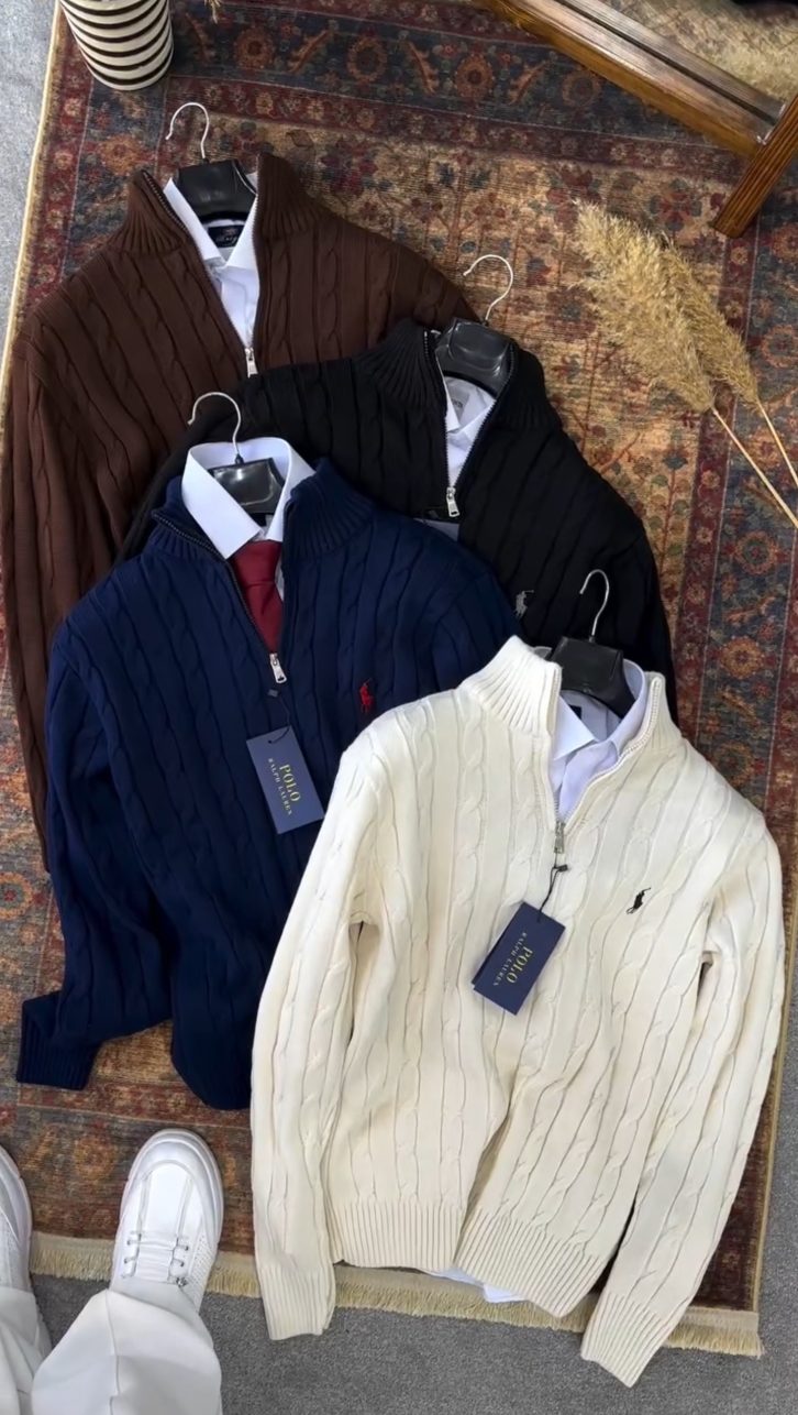 Cable-Knit Half-Zip Sweater - Image 4