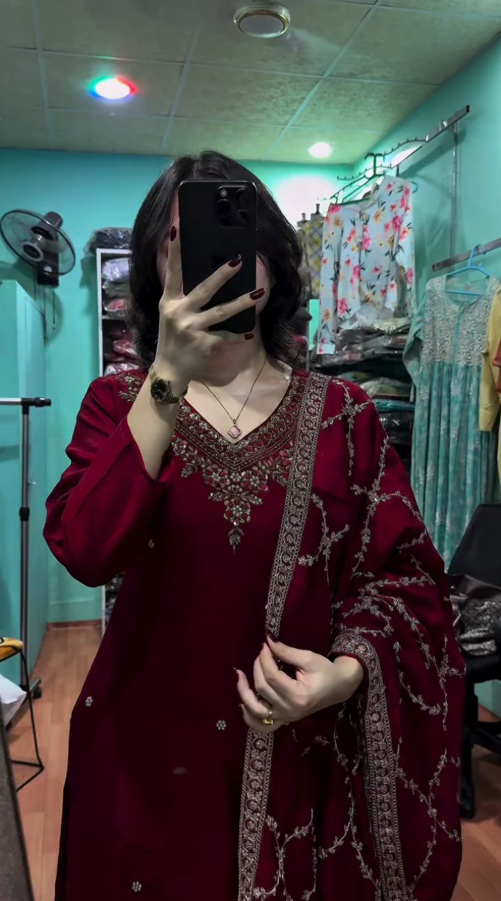 Premium Maroon Party Set ✨