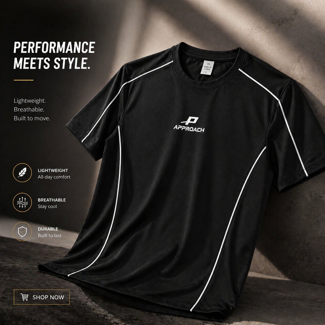 Premium Half Sleeve Sports T-Shirt - Image 3