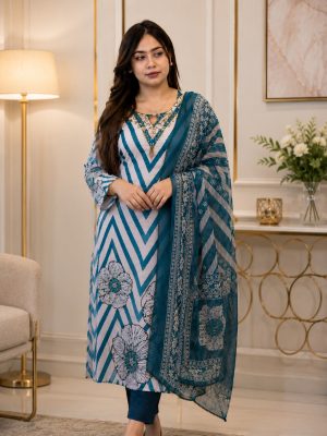 Aqua Floral Luxe