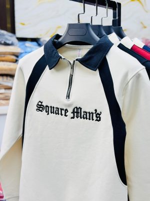 Premium Embroidered Half-Zip Polo Sweatshirt
